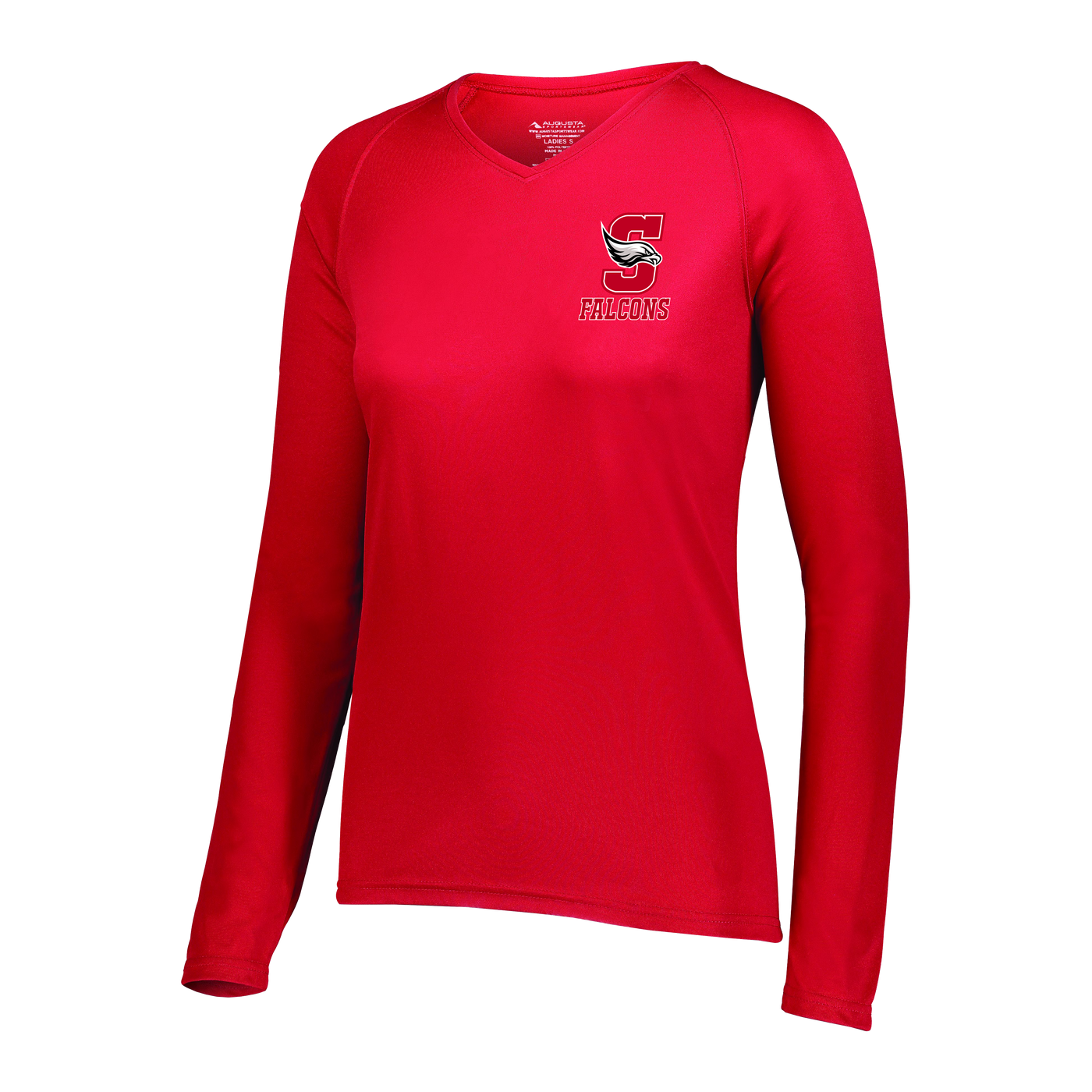 Surrey Falcons -- Ladies Augusta Attain Wicking Long Sleeve Tee Shirt