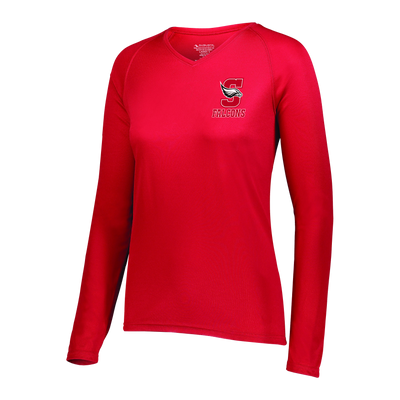 Surrey Falcons -- Ladies Augusta Attain Wicking Long Sleeve Tee Shirt