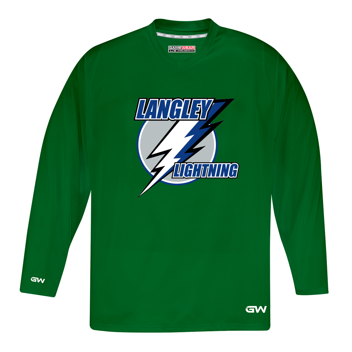 Langley Lightning -- Senior Goalie GameWear Practice Jersey