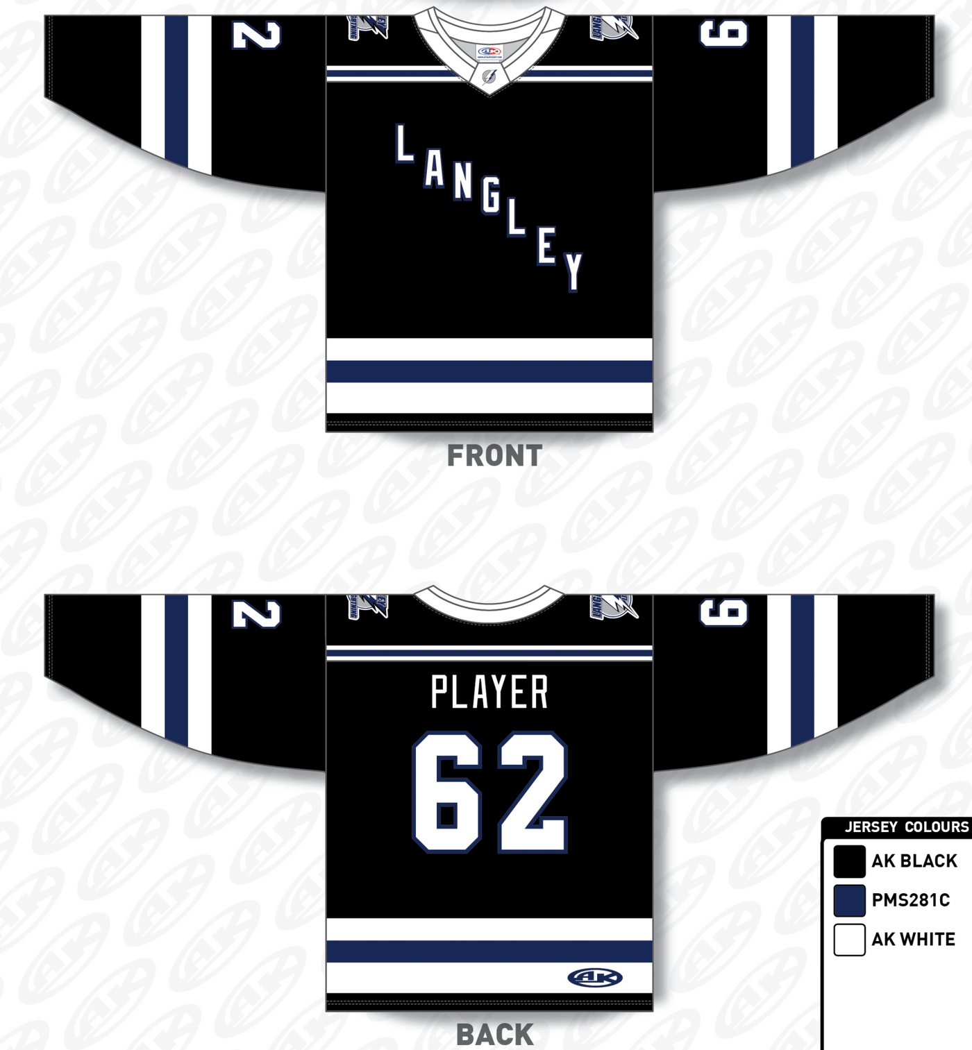Langley Lightning -- Athletic Knit Sublimated Jersey