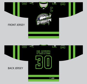 North Sturgeon -- Youth Black Goalie Jersey