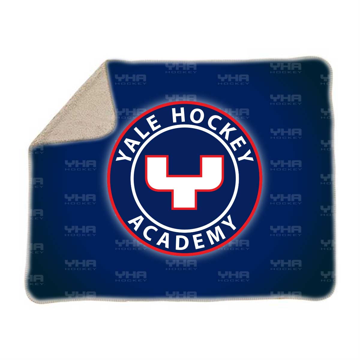 YHA -- Custom Sherpa Blanket Yale Hockey Academy